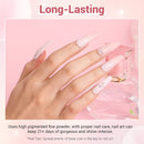 AZUREBEAUTY Nude Pink Glitter Transparent Neutral Skin Dip Powder Nail Starter Kit | All Seasons 4 Colors Dipping Powder Set