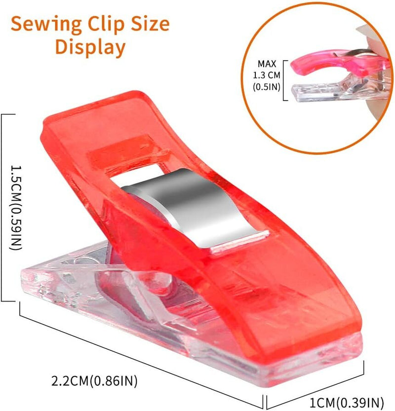 Sewing Clips and Quilting Clips  Fabric,Craft Clips with Tin Box Pack