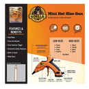 Gorilla Dual Temp Mini Hot Glue Gun with 75 Hot Glue Sticks