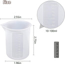 Moukiween 10pcs Silicone Measuring Cups for Resin | 100ml Mixing Cups for Resin DIY Craft Jewelry Making Paint Pouring Cup