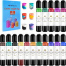YRYM HT Candle Dye - 16 Popular Colors Candle Making Liquid Dye for Candle Making - Candle Color Dye for Candle Making, Safe | 16 Bottle
