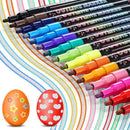 18 Colors Double Line Outline Metal Pen DIY Marker Pen Gifts For Boys And Girls