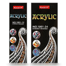 12 | 24 Colors Acrylic Markers Brush Pens For Fabric Rock Painting Pen Ceramic Glass Canvas DIY Card Making Art Supplies