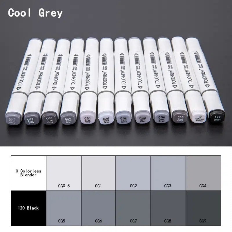 12pcs | Set Double Head Marker Dual Tips Alcohol Based Art Marker For Drawing Manga Mark Art Supplier