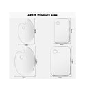 4 Pieces Paint Pallet Clear Premium Acrylic Paint Palette | Easy Clean Transparent Non-Stick Upgrade Paint Tray Palette