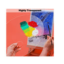 4 Pieces Paint Pallet Clear Premium Acrylic Paint Palette | Easy Clean Transparent Non-Stick Upgrade Paint Tray Palette