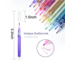 Macaco 12pcs Double Line Marker Outline Color Pen Set