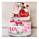 Valentine's Day Decoration | Valentine's Day Decoration | XO Love Hugs Wooden Signs | Cute BE Mine Gnomes Plush Toy