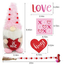 Valentine's Day Decoration | Valentine's Day Decoration | XO Love Hugs Wooden Signs | Cute BE Mine Gnomes Plush Toy