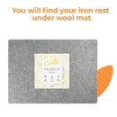 17" x 24" Wool Pressing Mat For Quilting With Iron Holder | 100% New Zealand Wool Ironing Pad