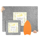 Coobé | Wool Pressing Mat Set 17" x 24" Large Quilting and 10" x 10" Portable Size with Iron Holder