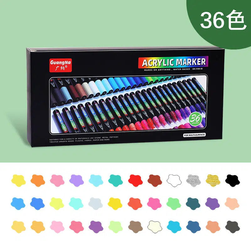 36/48 Colors High-Quality Acrylic Markers