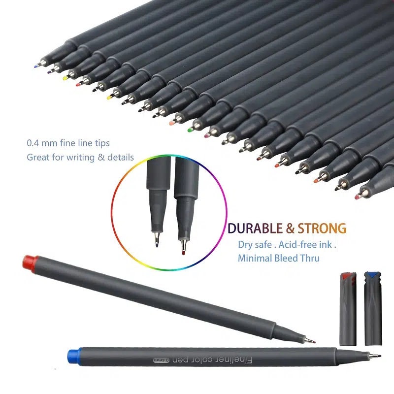 36 Colored Fineliner Pens Fine Tip Pens Porous Fineliner Color