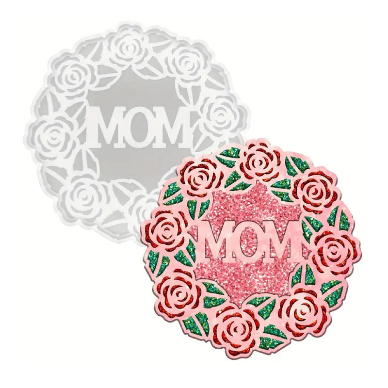 Resin Mold For Rose Coasters | Mom Coaster Silicone Molds For Epoxy Resin