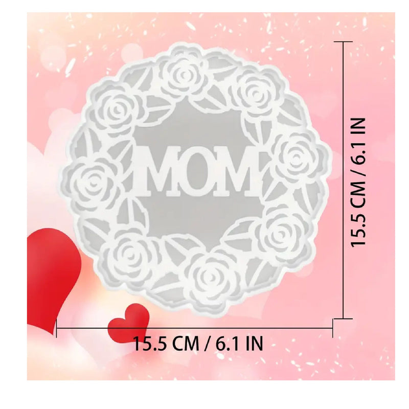Resin Mold For Rose Coasters | Mom Coaster Silicone Molds For Epoxy Resin