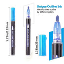 8/12/24 Colors Outline Markers Self | Double Line Self-Outline Metallic Pens