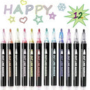 8/12/24 Colors Outline Markers Self | Double Line Self-Outline Metallic Pens