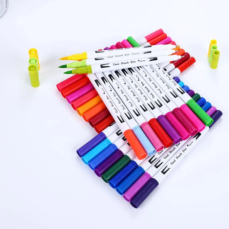 School Art Supplies Stationery  Brush Marker Pen Water Color - 12