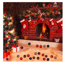 12 Pieces Christmas Ball Tree Ornament | Red and Black Buffalo Check Ball Ornament | Ball Wrapped In Red And Black Checkered Fabric