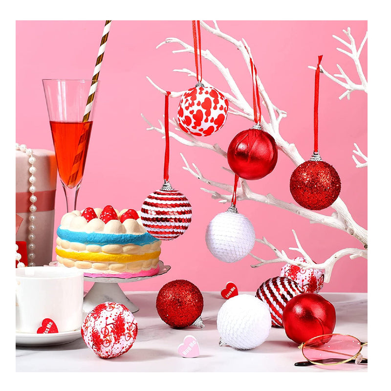 16 Pieces Valentine's Day Tree Toppers | Hanging Tree Ornaments | Valentine's Day Decoration