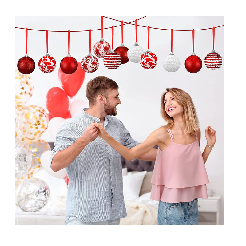 16 Pieces Valentine's Day Tree Toppers | Hanging Tree Ornaments | Valentine's Day Decoration