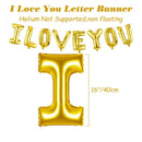 MIAHART I Love You Balloons Valentine Balloon Kit 12 Red Heart Foil Helium Balloons 60 Latex Balloons