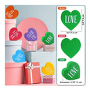 6 Heart Shaped Valentine's Day Wooden Signs | Home Decoration | Heart Shaped Conversation Posters | Heart Tiered Tray Decoration