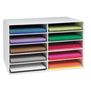 Classroom Keepers 12" x 18" Construction Paper Storage | 10 Slots | 17" H x 27" W 1 Unit | Color White