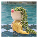 FROZZUR 1 Fish Shaped Beauty Flower Pot | Kids Mermaid Flower Pot | Cute Painting Pot For Succulent Plants With Drainage Hole