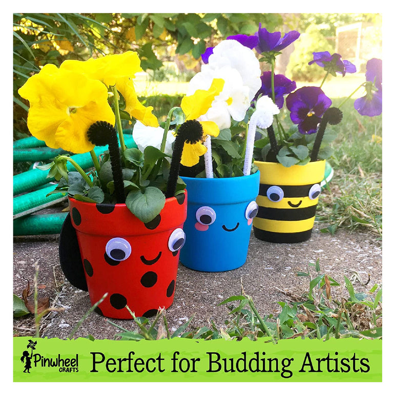 Pinwheel Crafts | Kids Potting Kit | Art Kit For Children From 4 To 6 Years | Comes With 3 Pots | 8 Paintings | 2 Brushes And Much More
