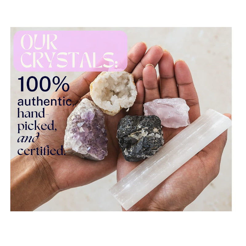 Healing Crystal Set | 17 Pieces | Real Crystals And Healing Stones | Crystal Box Of Chakra Stones