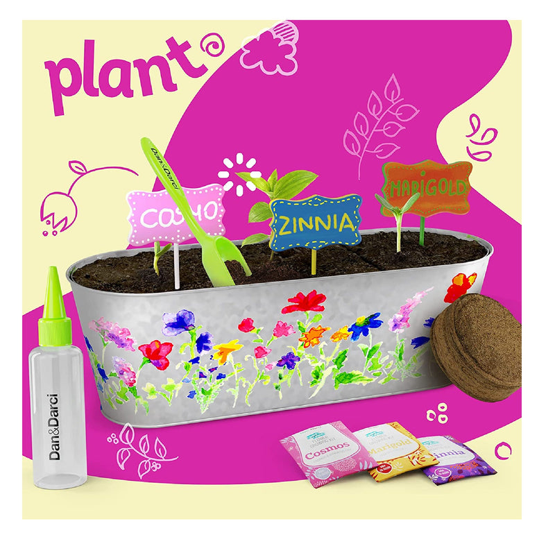 Dan&Darci Paint  | Plant Flower Craft Kit For Kids | Best Birthday Craft Gift For Girls And Boys Ages 5 6 7 8-12