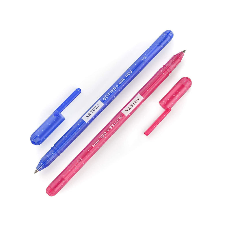 Glitter Gel Pens | 18 Assorted Colors | 1.0 mm tip