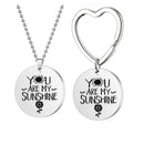 Creative | You ARE MY SUN | Stainless Steel Tag Pendant Keychain