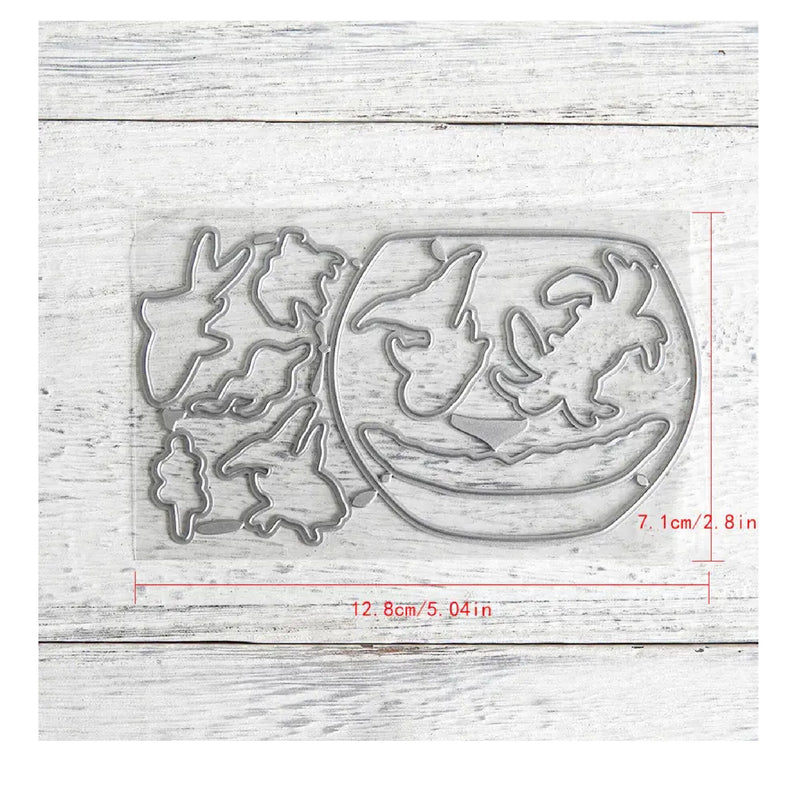 Marine Aquarium Stamps And Cutting Dies DIY Scrapbooking Silicone Stamps Metal Dies Card