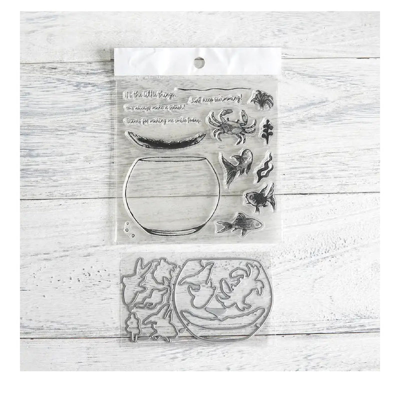 Marine Aquarium Stamps And Cutting Dies DIY Scrapbooking Silicone Stamps Metal Dies Card