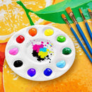 4pcs Round Colors Tray | Palles | Kids Can Place Cupcake & Paint Artwork | For Painting And Handcraft