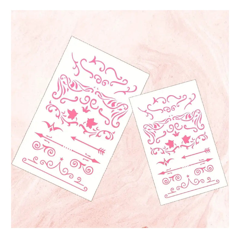 Hollow Painting Stencil With Decorative Border | 1 Unit | DIY Handmade Drawing Stencils Mold