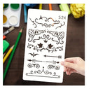 Hollow Painting Stencil With Decorative Border | 1 Unit | DIY Handmade Drawing Stencils Mold