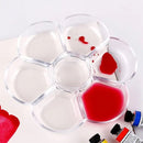 1pc Paint Tray Palette Watercolor Paint Tray 6.8 Inch Skill Art Plastic Tray Suitable For Students To Paint