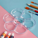 1pc Paint Tray Palette Watercolor Paint Tray 6.8 Inch Skill Art Plastic Tray Suitable For Students To Paint