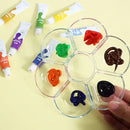 1pc Paint Tray Palette Watercolor Paint Tray 6.8 Inch Skill Art Plastic Tray Suitable For Students To Paint