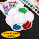 2pcs Plum Blossom Shaped Large Painting Palette Gouache Paint Watercolor Painting Palette Oil Painting Acrylic Chinese Painting