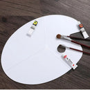 1pc Marie Large Oval Palette Plum Disk Three Wire Board Wooden Watercolor Gouache Acrylic Oil Painting Palette Art Palette