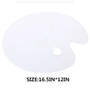 1pc Marie Large Oval Palette Plum Disk Three Wire Board Wooden Watercolor Gouache Acrylic Oil Painting Palette Art Palette