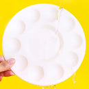 4pcs 4-color Round Palette 10-hole Plastic Palette Student Art Painting Pigment Special Palette Painting Palettes