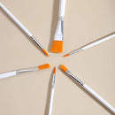 6pcs White Nylon Paintbrush Set