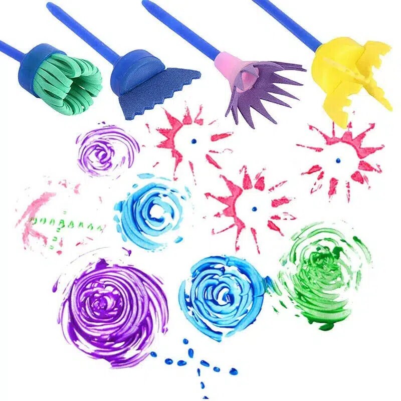 Children's Sponge Painting Brush Painting Tool Set DIY Pioneering EVA Seal Kind Of Kindergarten Card Paper Pigment Graff