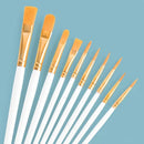 10pcs/set Oil Brush Of Different Sizes