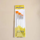 6pcs White Nylon Paintbrush Set